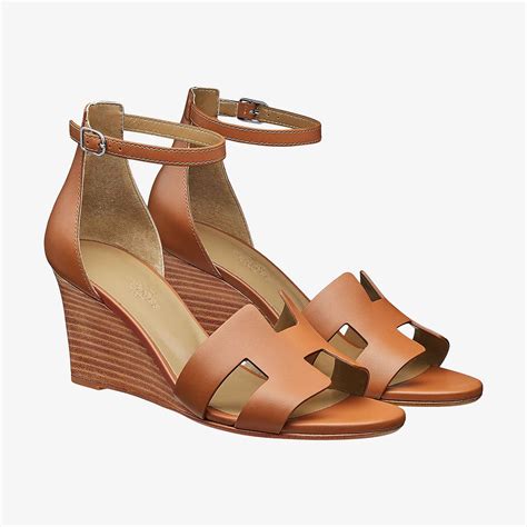 hermes sandal wedge|Hermes sandals with heels.